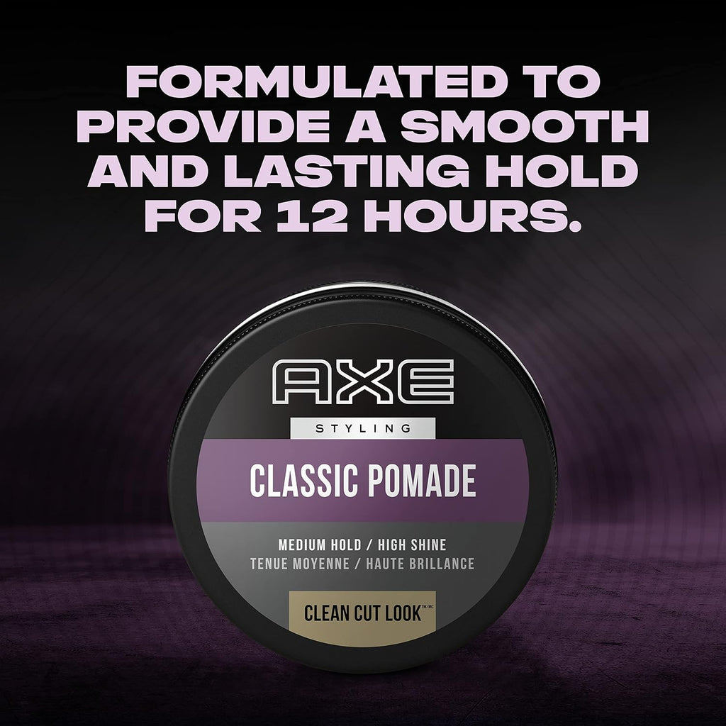Axe Pomade: Medium Hold and Natural Finish for Easy Styling, 2.64Oz (2 Count)