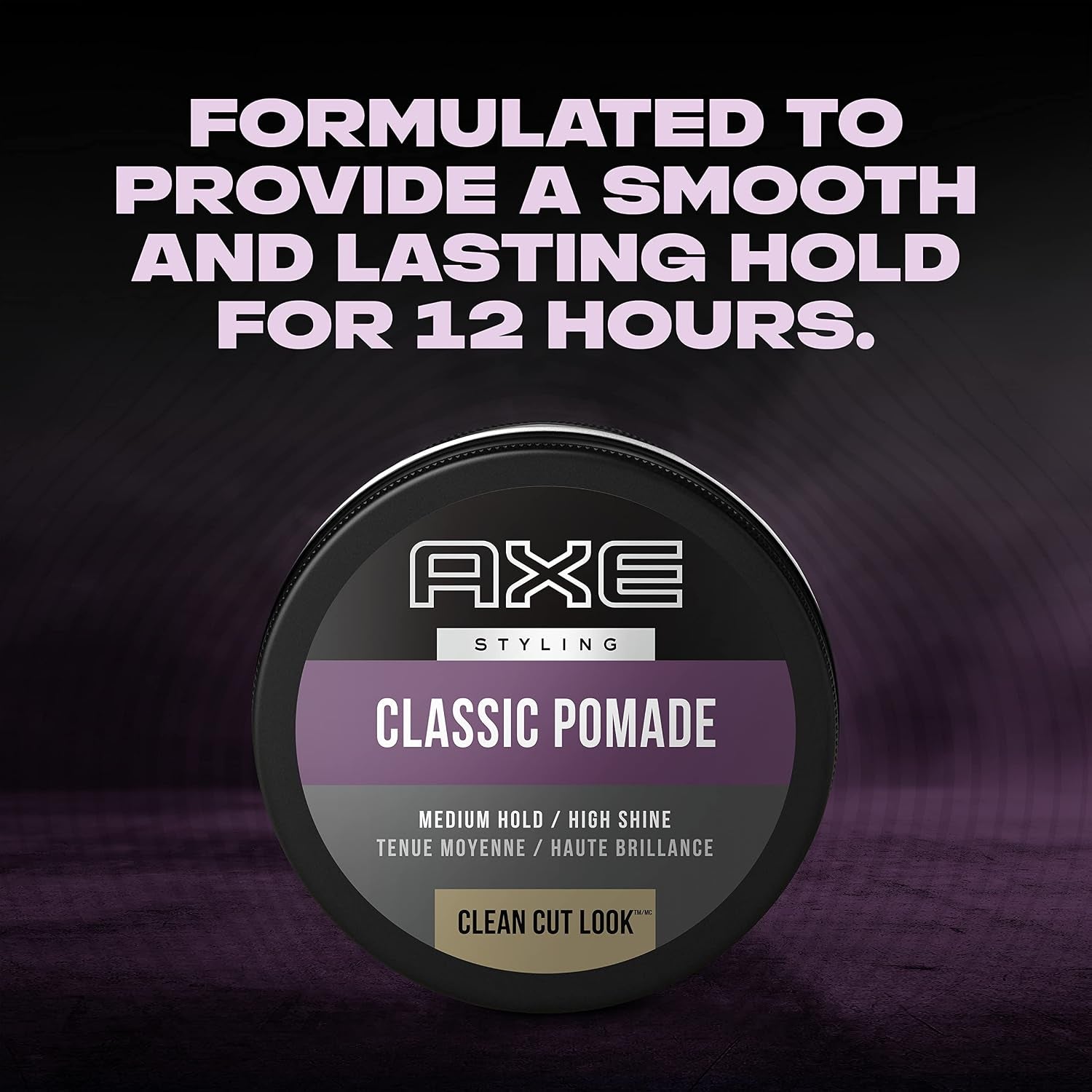 Axe Pomade: Medium Hold and Natural Finish for Easy Styling, 2.64Oz (2 Count)