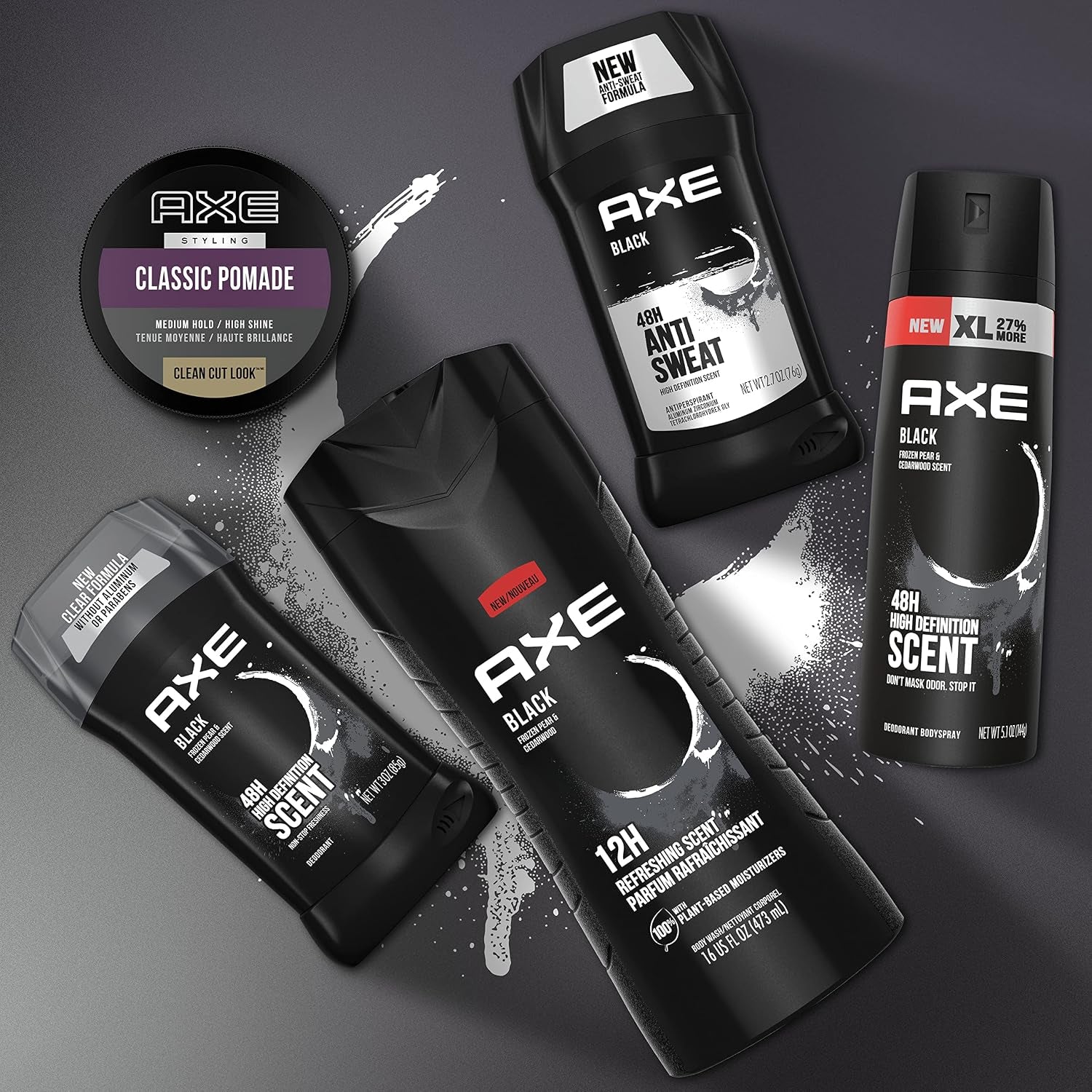 Axe Pomade: Medium Hold and Natural Finish for Easy Styling, 2.64Oz (2 Count)